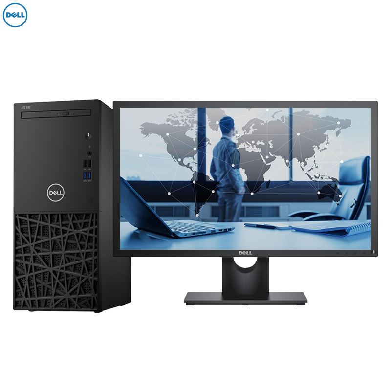 戴尔(DELL)成铭3980商用台式电脑 21.5英寸显示器(I5-8500 16G 1T+256G固态 4G独显 刻录 W10H)商用办公 家用娱乐 性价比机 企业采购 学生用机