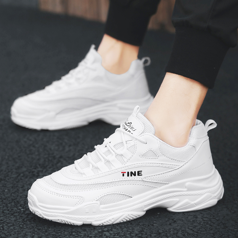 2021新款春季老爹白鞋男士运动休闲小白潮鞋ins韩版潮流百搭男鞋