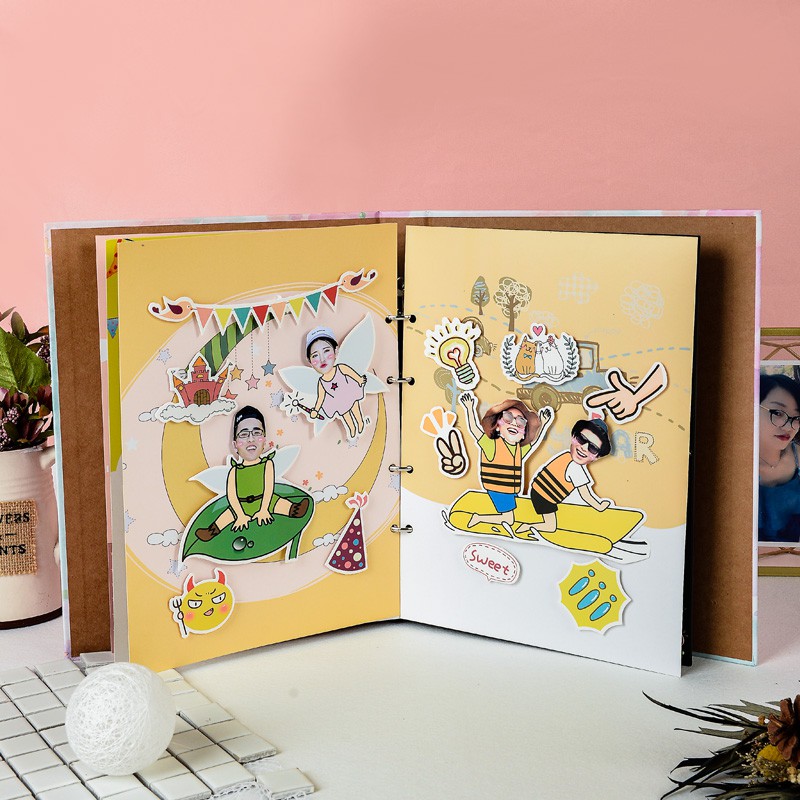 diy相册本纪念册3d立体情侣定制手工制作照片书手绘创意生日 三维工匠
