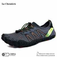 La Chessiers户外溯溪鞋男女沙滩鞋防滑水陆两栖速干涉水鞋透气游泳鞋男钓鱼鞋 灰色 41码