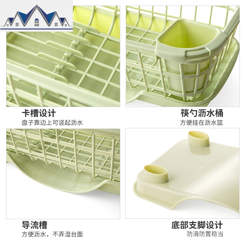 水置物架厨房用品碗盘沥水架塑料放碗架子碗筷碗碟架碗架 三维工匠高清大图