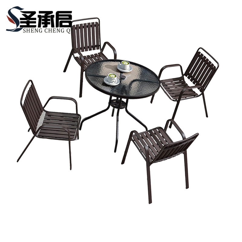 圣承启 桌椅 圆桌*4椅 套高清大图