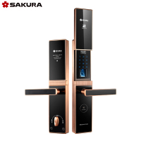 樱花(SAKURA)滑盖指纹锁密码智能感应卡手机APP电子防盗大门锁家用DZ-8989