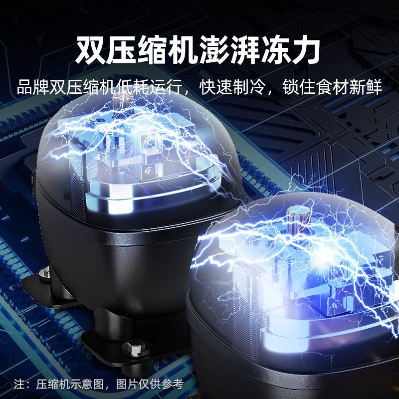 星星KD-1871GT6商用冰柜四门 六门立式冰箱冷藏冷冻保鲜厨房展示柜玻璃门后厨冷柜高清大图