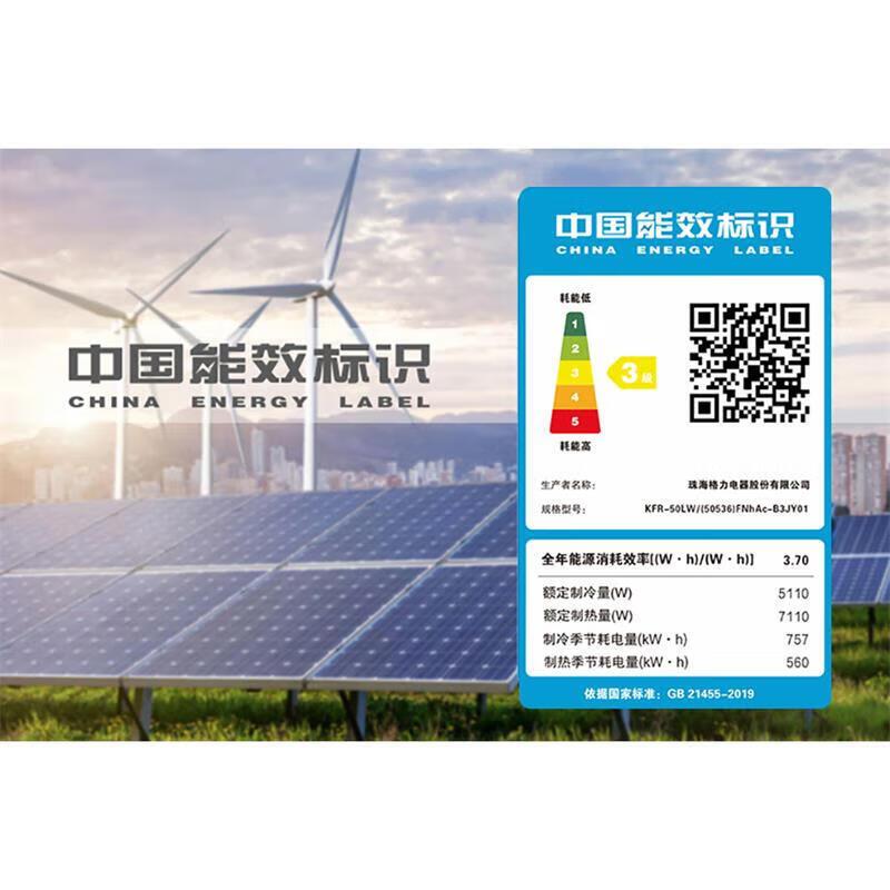 格力(GREE)变频立柜式空调冷暖型2匹三级能效(20-37平米)KFR-50LW/(50536)FNhAc-B3JY0