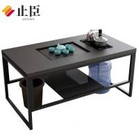 止臣 茶几 办公茶几条几长茶几双层茶几 1.0米