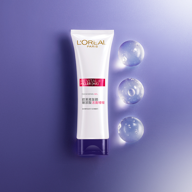欧莱雅(L’OREAL)复颜玻尿酸洁面啫喱125ml(玻尿酸+氨基酸洁面 洗面奶 温和洁净 保湿淡纹)高清大图
