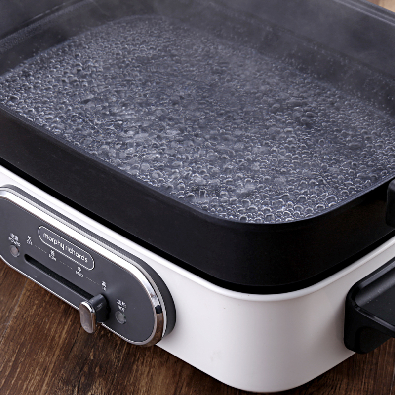 摩飞电器(MORPHY RICHARDS) 多功能锅料理锅 电烧烤锅电火锅蒸锅家用电烤锅MR9088 白色标配高清大图