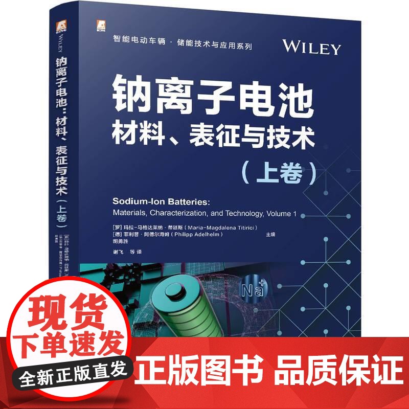 钠离子电池 材料表征与技术 上卷 胡勇胜 谢飞 智能电动汽车新能源汽车储能技术应用书籍 锂离子电池高清大图