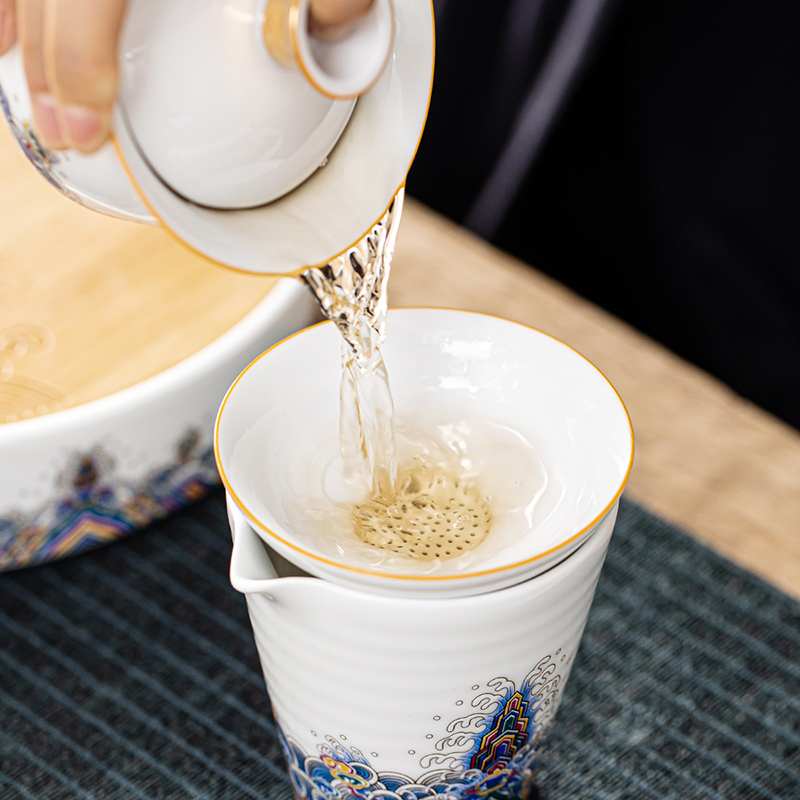 領藝 皇家御品茶漏茶滤功夫茶具配件宫廷风过滤器