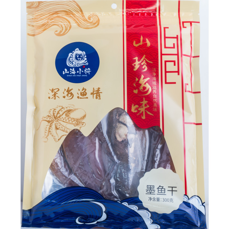 山海小将 野生墨鱼干300g