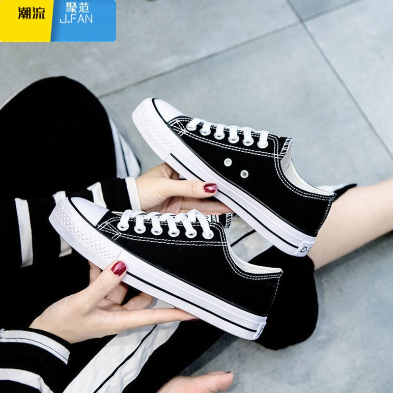 聚范帆布鞋女老北京布鞋大码单鞋41—43夏季舒适防滑休闲板鞋女鞋厚底