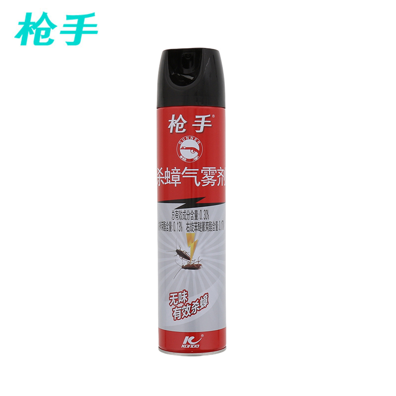 枪手 杀蟑气雾剂(无味) 600ml 瓶