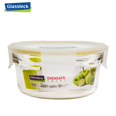 三光云彩(GLASSLOCK) 钢化耐热玻璃单品保鲜盒 ORCT 耐230℃烤箱用 900ml