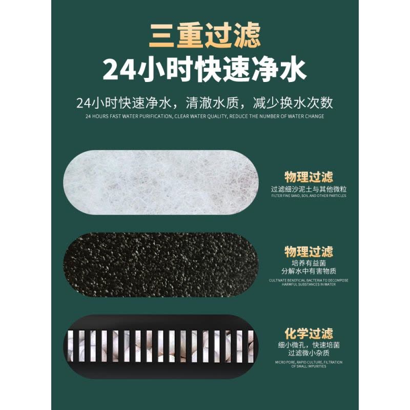 龟缸过滤器低水位养乌龟循环免换水养龟用品盒水泵系统超大型泵图片