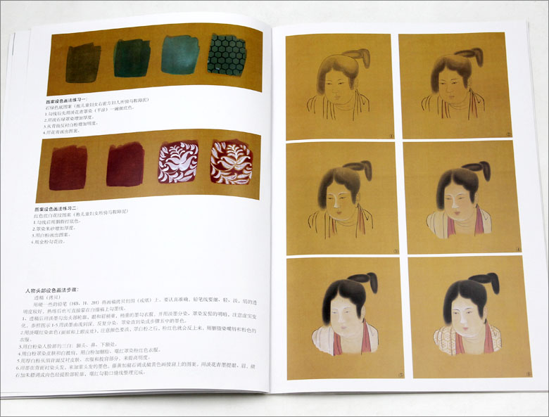 [醉染正版]经典国画临摹实技 人物篇三 内附原大白描稿 虢国夫人游春图 51.8*148厘米 唐张萱 刘文斌 辽宁美术高清大图