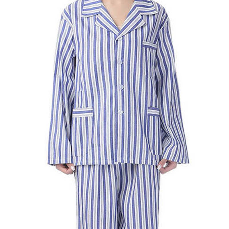迪安派登长袖条纹纯棉病号服套装(xl码)