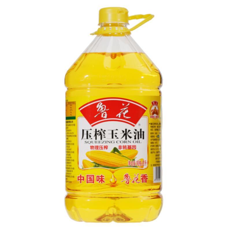 鲁花 非转基因 压榨玉米油 5L