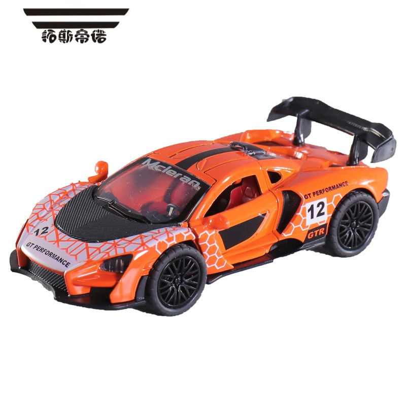 拓斯帝诺儿童136合金跑车模型男孩宝宝开门小汽车赛车玩具车回力小