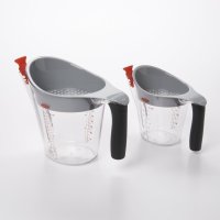 美国 奥秀OXO厨房工具油脂分离杯汤汁油脂分离器汤油分离杯油汤过滤杯透明2 CUP(500ml)
