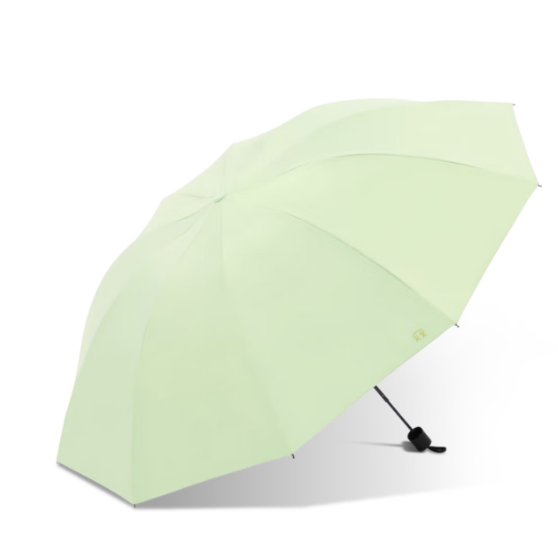 天堂防晒晴雨伞三折38080E10K晴雨伞黑胶防晒遮阳伞太阳伞伞下108CM新芽绿 新芽绿