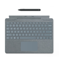 微软Surface Pro X 平板电脑二合一键盘盖 冰晶蓝+Slim Pen 超薄触控手写笔 适用Pro 8和Pro