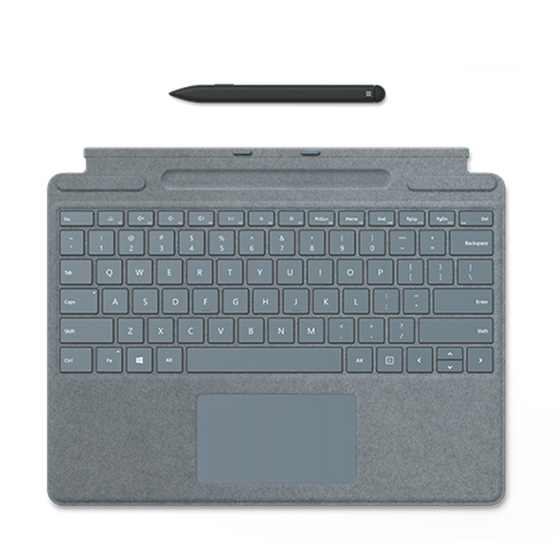 微软Surface Pro X 平板电脑二合一键盘盖 冰晶蓝+Slim Pen 超薄触控手写笔 适用Pro 8和Pro