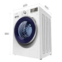 格力(GREE) 8公斤变频滚筒洗衣机 LCD触摸控制低噪音 XQG80-B1401Ab1白色