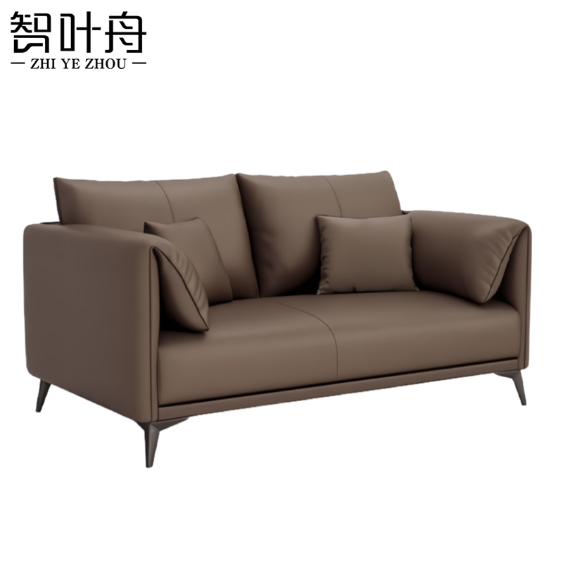 智叶舟会议沙发双人位150*85*85cm张高清大图