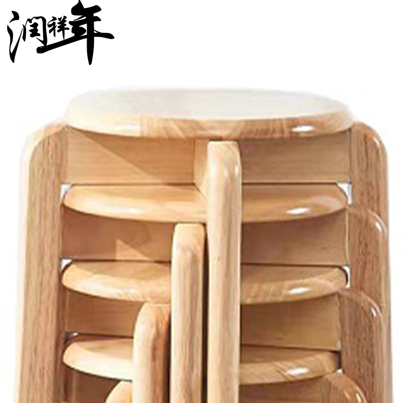 实木圆凳 餐桌凳YZ900/把高清大图