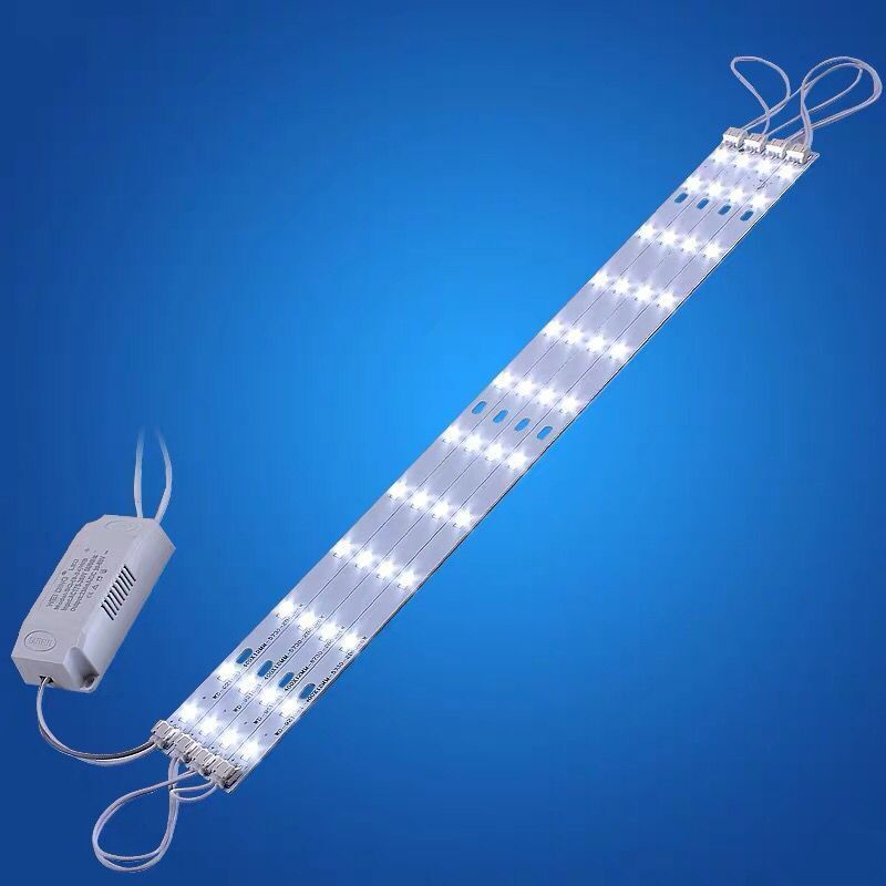 灯条吸顶灯改造灯板长条三色光源家用改装客厅卧室灯条贴片