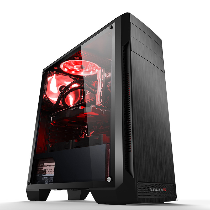 大水牛bubalus驭风者m台式主机电脑游戏机箱atx侧透支持背线