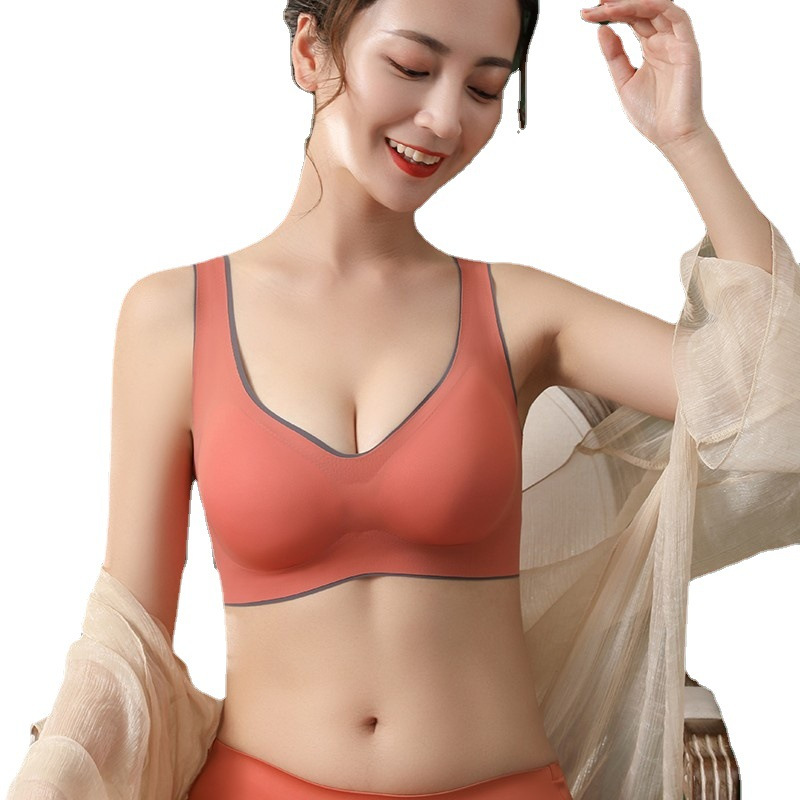 俞兆林背心式一片式舒适无痕内衣女聚拢夏季胸罩无钢圈文胸女运动睡眠