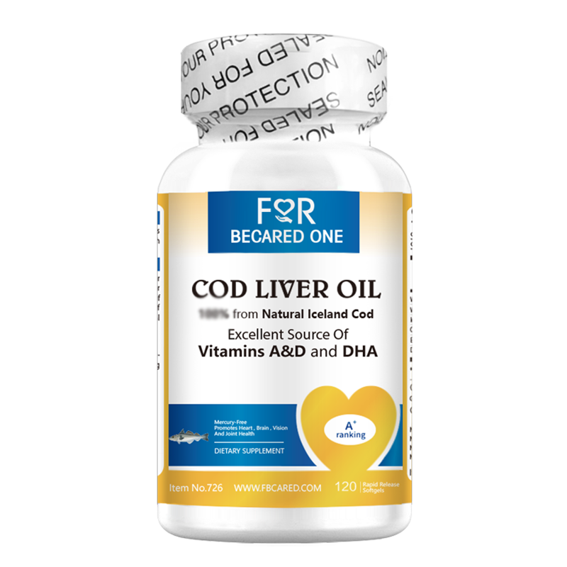 美国fbo深海鳕鱼肝油胶囊成人深海鱼油儿童鱼肝油孕妇鱼油120粒参数