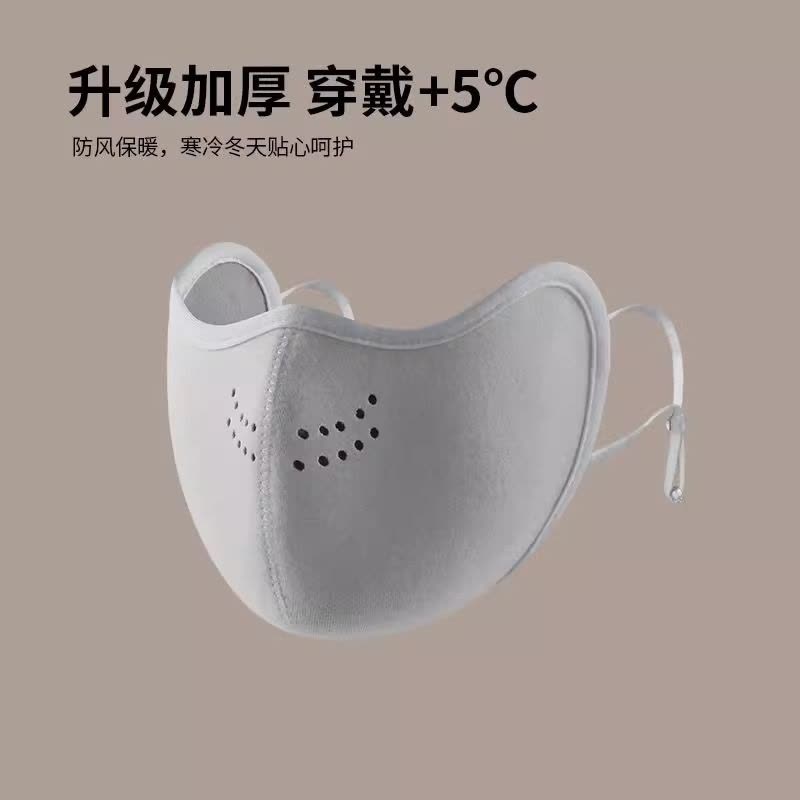 骑行保暖口罩女冬季加厚透气立体护眼角高颜值防风寒显脸小面罩3759A图片