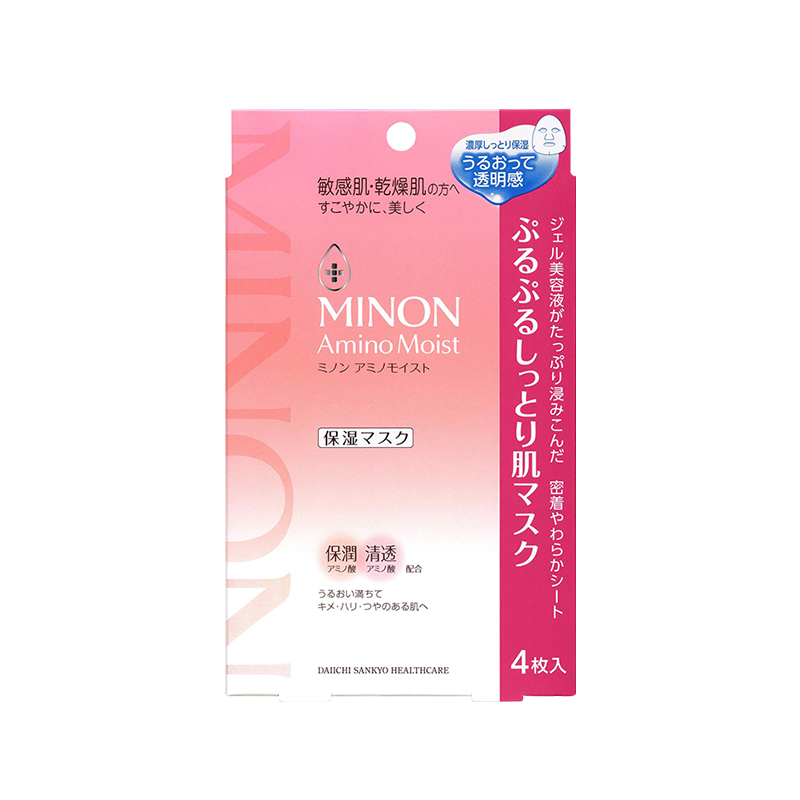 minon 蜜浓 氨基酸修护保湿补水滋润营养啫哩面膜/面贴膜 4片/盒