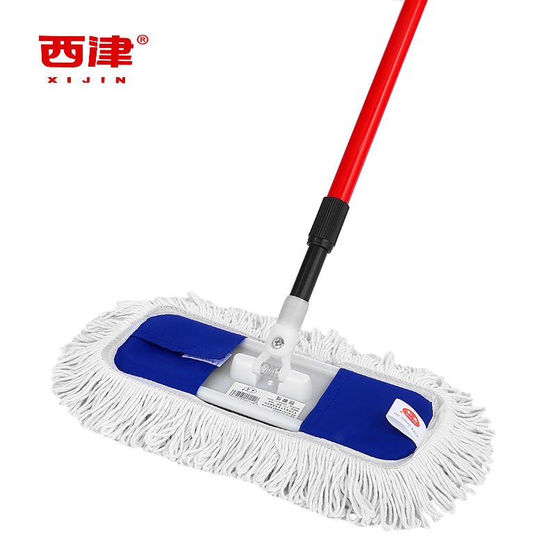 西津特价棉线平板拖把 实木地板旋转拖把尘推家用地拖拖把 40CM[一块棉线布]