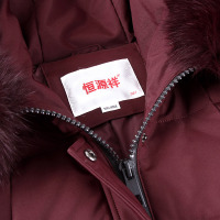 恒源祥中长款羽绒服女装中老年妈妈装加厚保暖大毛领外套冬季新款