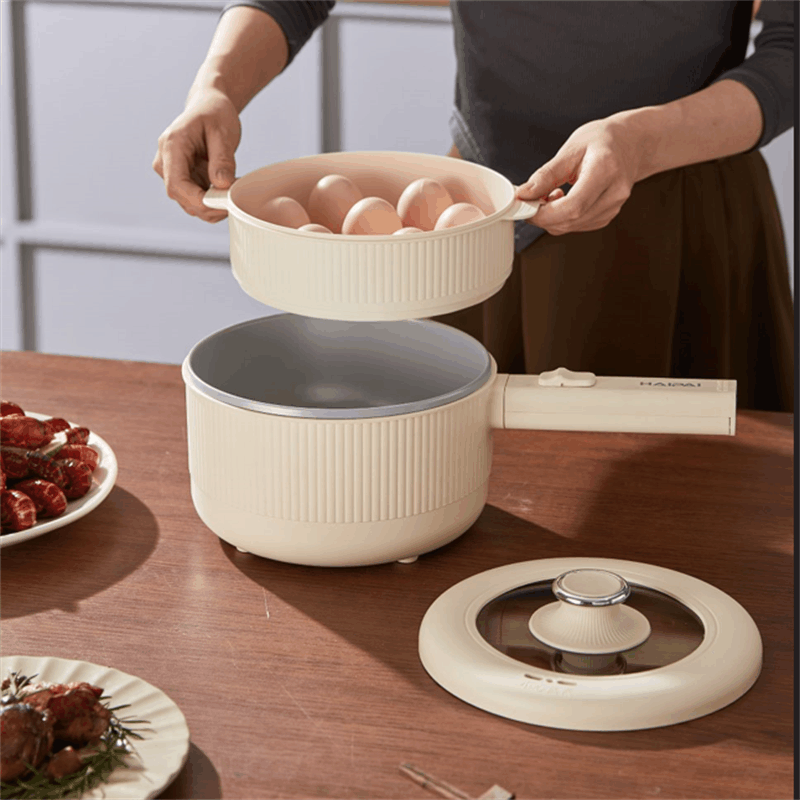 海牌(HAIPAI)手持式电煮锅HP-D720B白色启动式开关操控简单便捷加长手柄设计图片