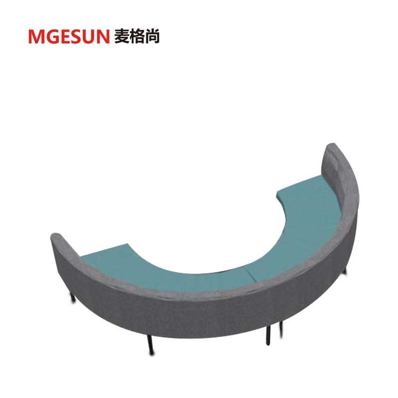 麦格尚 办公沙发MGS-JF013 现代简约 商务办公接待沙发 会客家具 休闲沙发组合(半圆沙发一个+两桌两凳)G