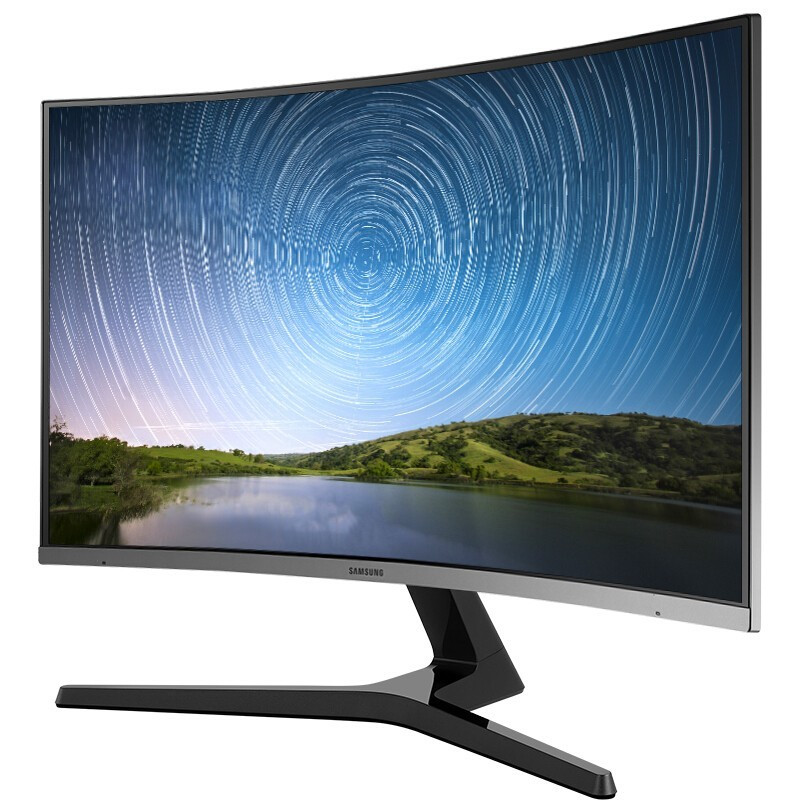 三星samsungc27r500fhc可壁挂27英寸曲面银色窄边框hdmi高清接口free