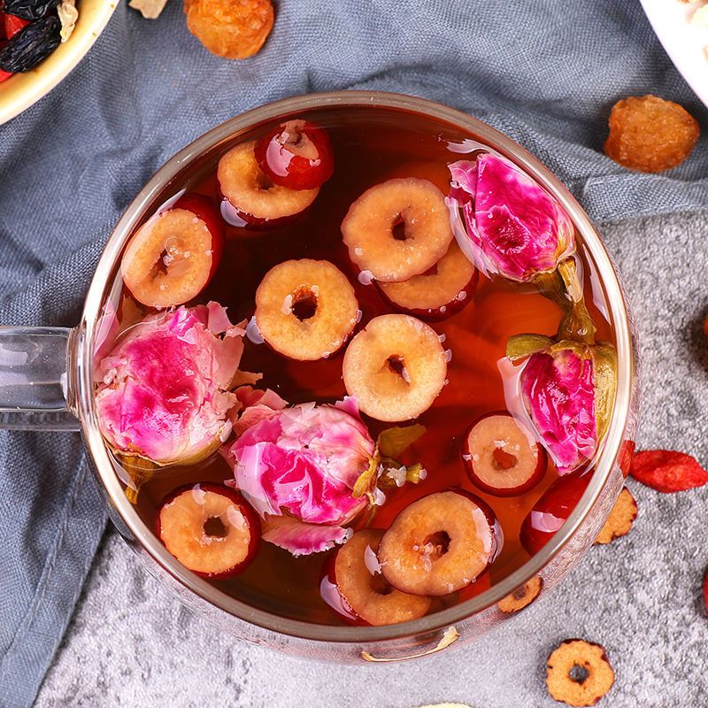 实惠盒装40包[送杯子 姜茶 勺子]|红糖姜茶驱寒玫瑰桂圆红枣枸杞茶补