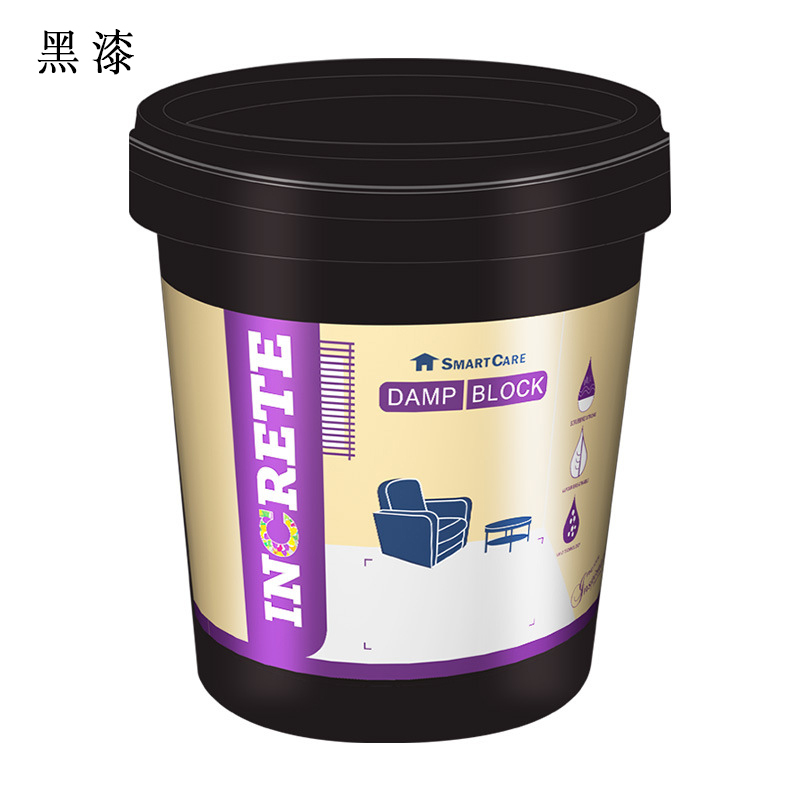 防霉抗碱水性漆耐擦洗自喷漆净味 亮黑漆 13L