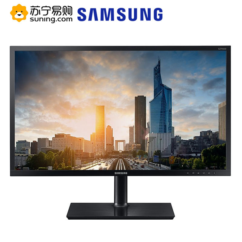 三星(SAMSUNG) 电脑显示器27英寸PLS广视角升降旋转商用办公不闪屏 S27H650FDC 支持壁挂 (HDMI+DP+VGA接口)