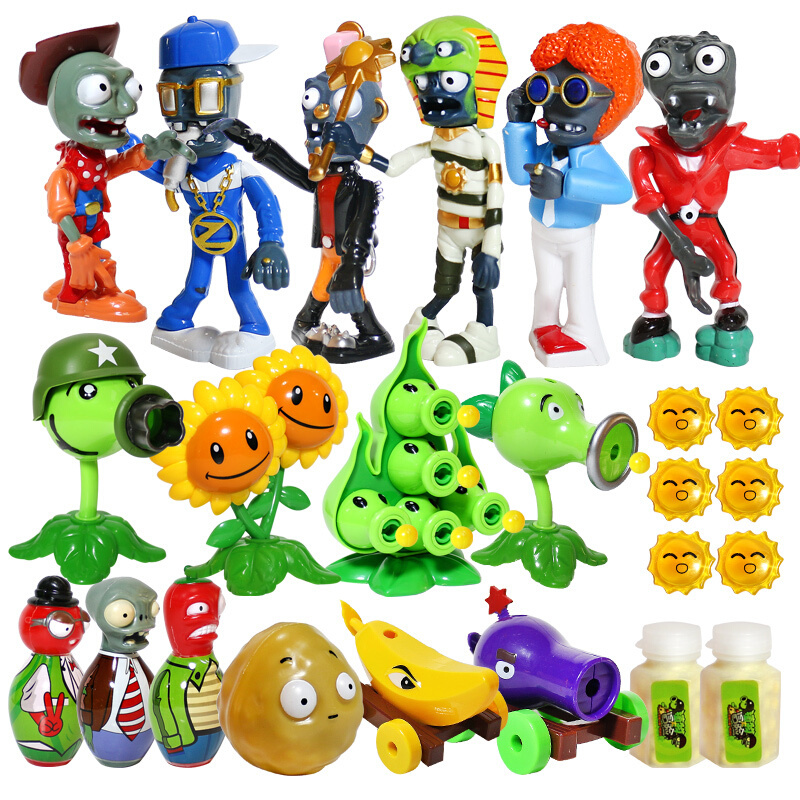 植物大战僵尸玩具2男孩儿童巨人僵尸气动炮对战套装玉米豌豆太阳神