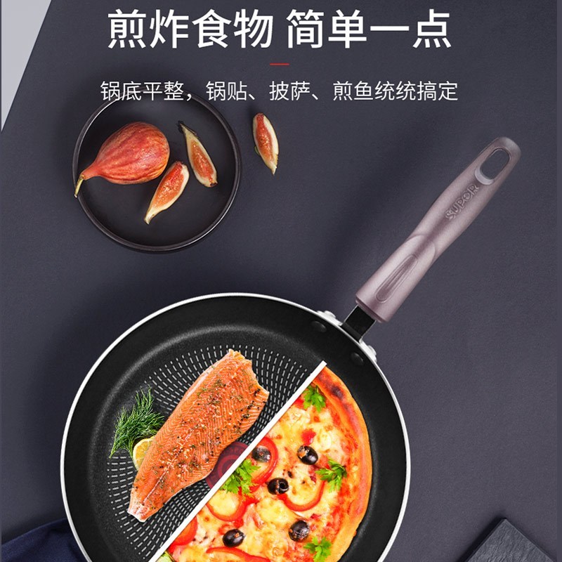 苏泊尔(SUPOR)煎锅 PJ28R4 火红点深型煎炒锅 不粘锅 28cm 电磁炉燃气适用高清大图