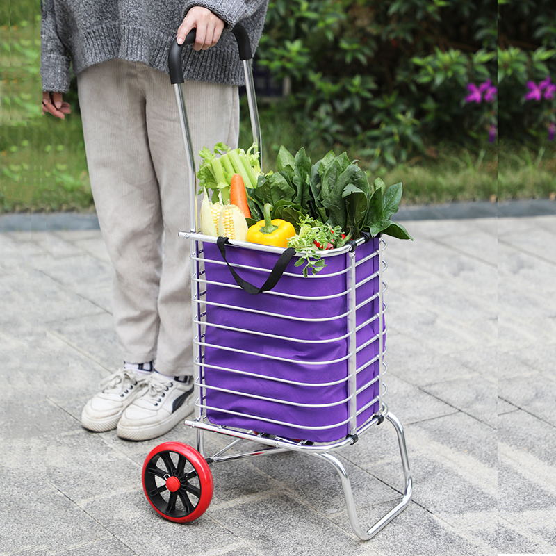 若邻买菜车小拉车家用购物车爬楼可折叠便携老人拉杆车手拉车推车视频
