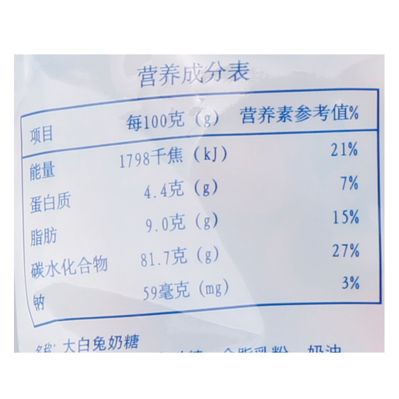 大白兔(WHITE RABBIT) 大白兔奶糖500g袋装原味牛奶糖婚庆糖果万圣节礼物中华老字号