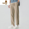YANXU曼久直筒裤子男款夏季长裤华夫格男裤运动裤垂感男士休闲裤潮