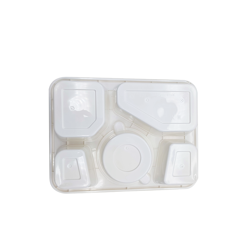 骏捷诺一次性五格防盗扣餐盒100套/箱高清大图